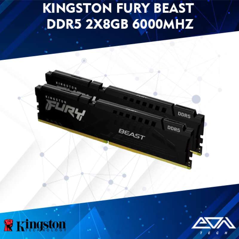 Kingston FURY BEAST DDR5 2x8GB 6000MHz RAM PC Memory
