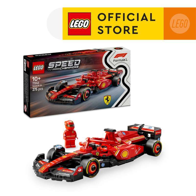 LEGO Speed Champions 77242 Ferrari SF-24 F1 Race Car (275 Pieces) Mainan  Susun (10 Tahun+)