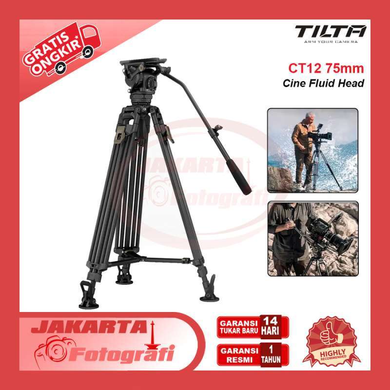 Jual Tilta Ct12 75mm Cine Fluid Head With 2-stage One-touch Carbon