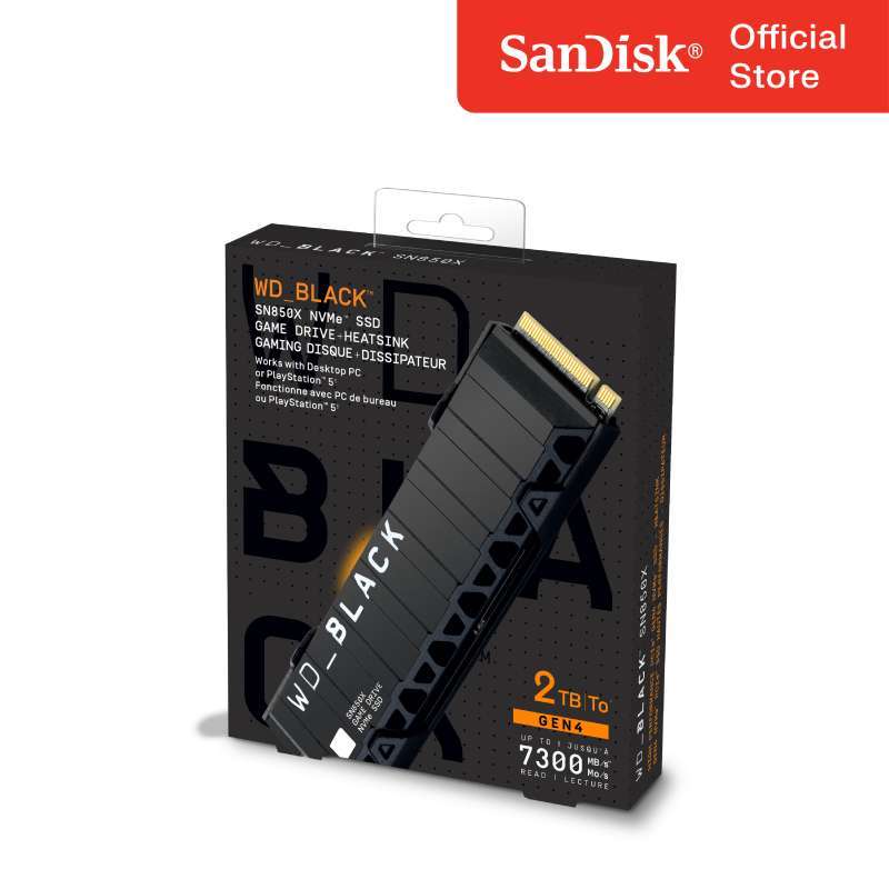 SSD WD Black SN850X 1TB 2TB 4TB 8TB SSD NVMe PCIe Gaming, HEATSINK