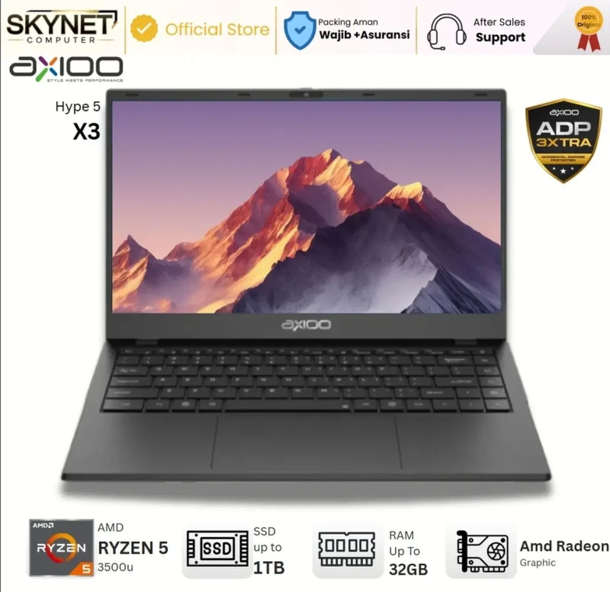 Axioo HYPE 5 AMD Ryzen 5 3500U ノートPC Axioo