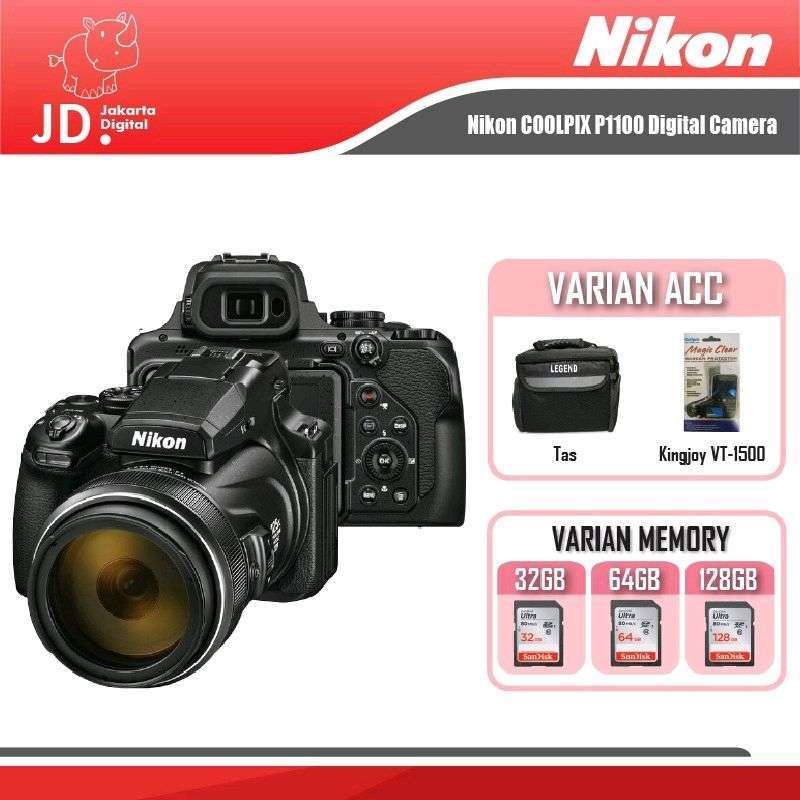 Nikon COOLPIX P1100 Digital Camera 125x Optical Zoom Nikon P1100  Superzoom Compact Digital Camera