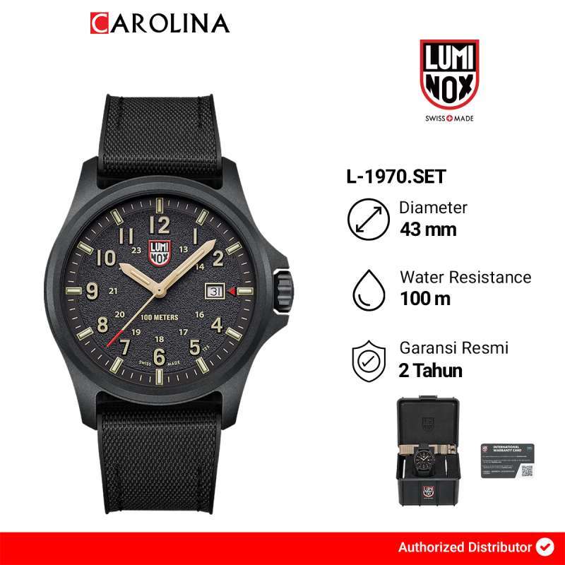 Jam Tangan Pria LUMINOX Atacama Field Black Dial Black Rubber  Strap