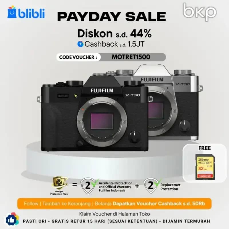 Promo Fujifilm X-t30 Ii Body Only Mirrorless Camera Fuji X-t30 Ii
