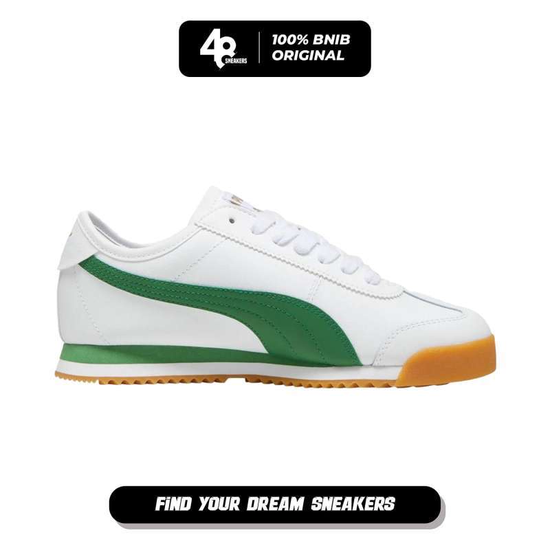 Sepatu Sneakers Pria Puma Roma 68 Revival White Archive Green (398634-03)  Original