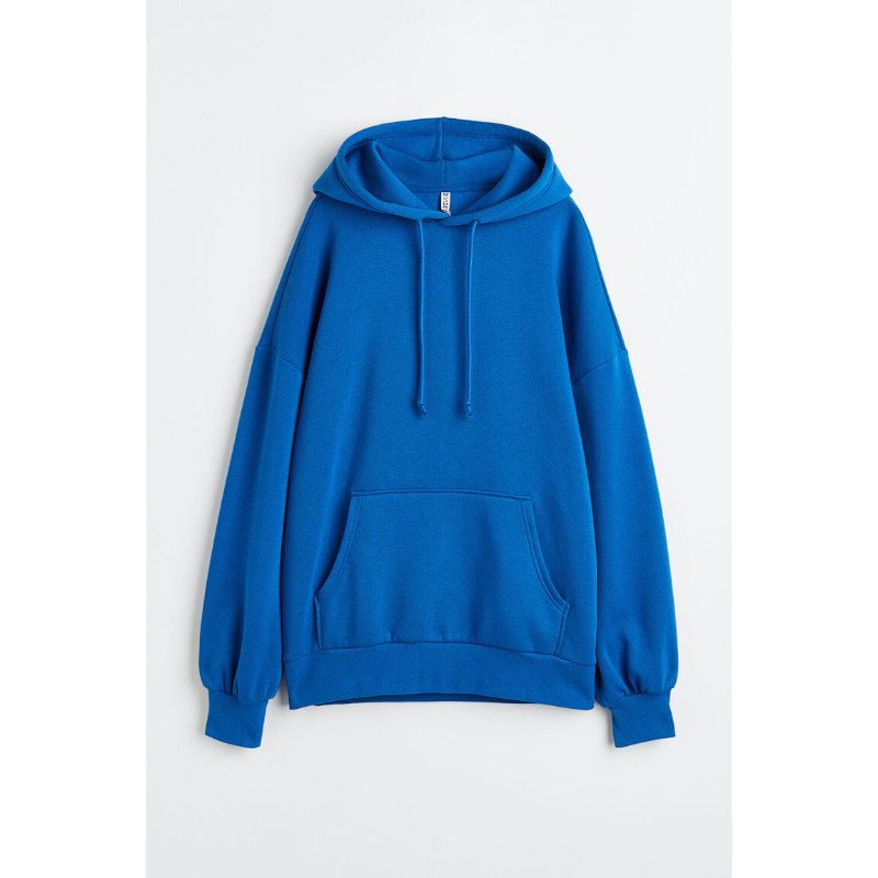H&m Blue Hoodie Sweater H And M Blue Hoodie H M Womens Cropped