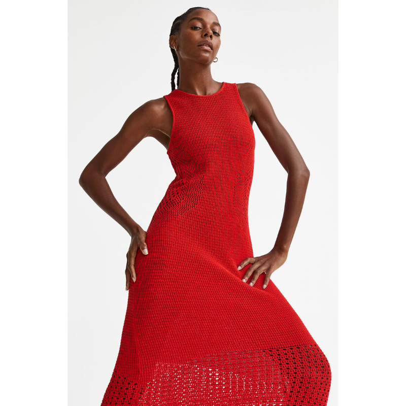 H&M Eq K Gazani Dress Wanita Red [1118193001]