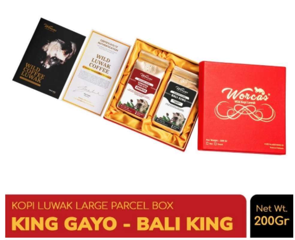 Jual Worcas Kopi Luwak Liar Sumatra King Gayo & Bali King - Large