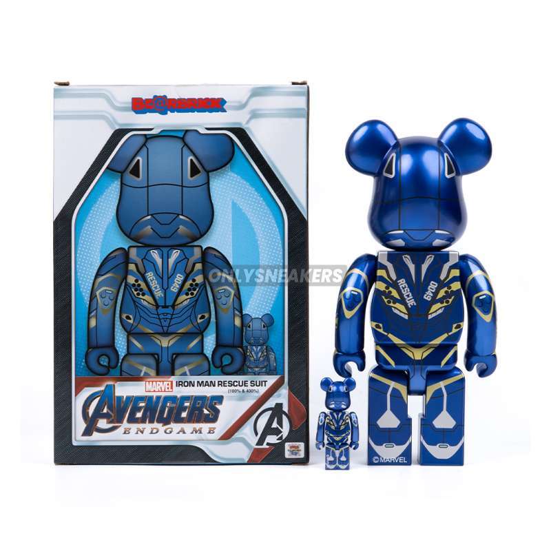 BE@RBRICK - BE@RBRICK IRON MAN RESCUE SUIT 100％＆400％ BE@RBRICK Iron Man Rescue Suit 100% & 400% Bearbrick Iron