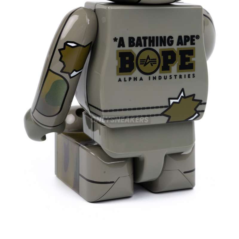 Jual Bearbrick Bape (r) X Alpha Camo Shark Industries 100% & 400