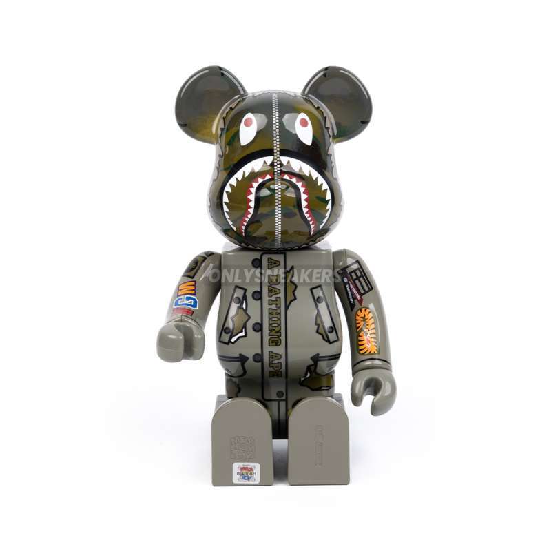 Jual Bearbrick Bape (r) X Alpha Camo Shark Industries 100% & 400