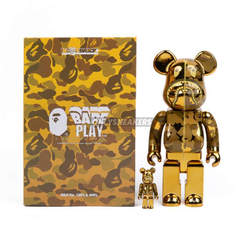 Bearbrick x BAPE x Hajime Sorayama Camo Shark 100% & 400