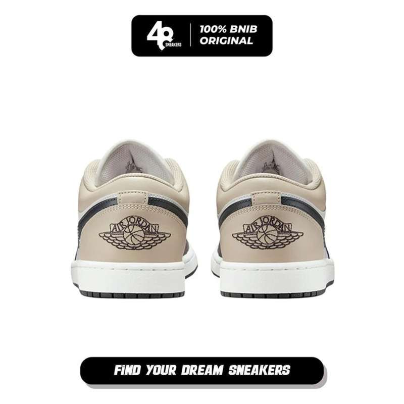 Sepatu Sneakers Pria Nike Air Jordan Low Summit White/Off Noir Rattan  (553558-153) Original