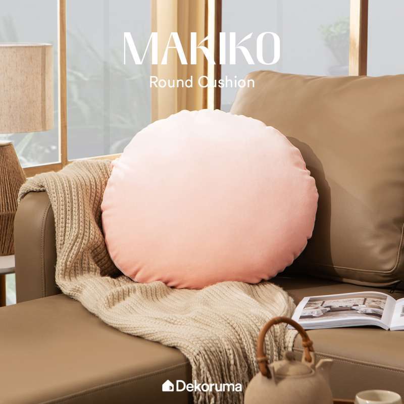 Promo Dekoruma Makiko Bantal Sofa Ruang Tamu Bulat 50 Cm Peach