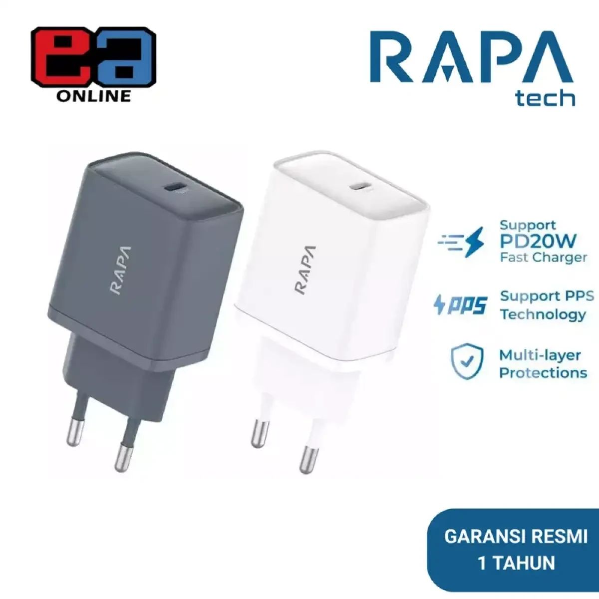 Logo Rapa Tech Promo Rapatech Power I Adapter Charger (pd20w) Grey - White - Ch1030 ...