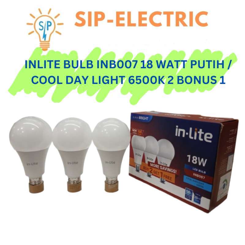 Jual Inlite Bulb 18 Watt Inb007 Cool Daylight 💯 Harga Murah & Kualitas ...