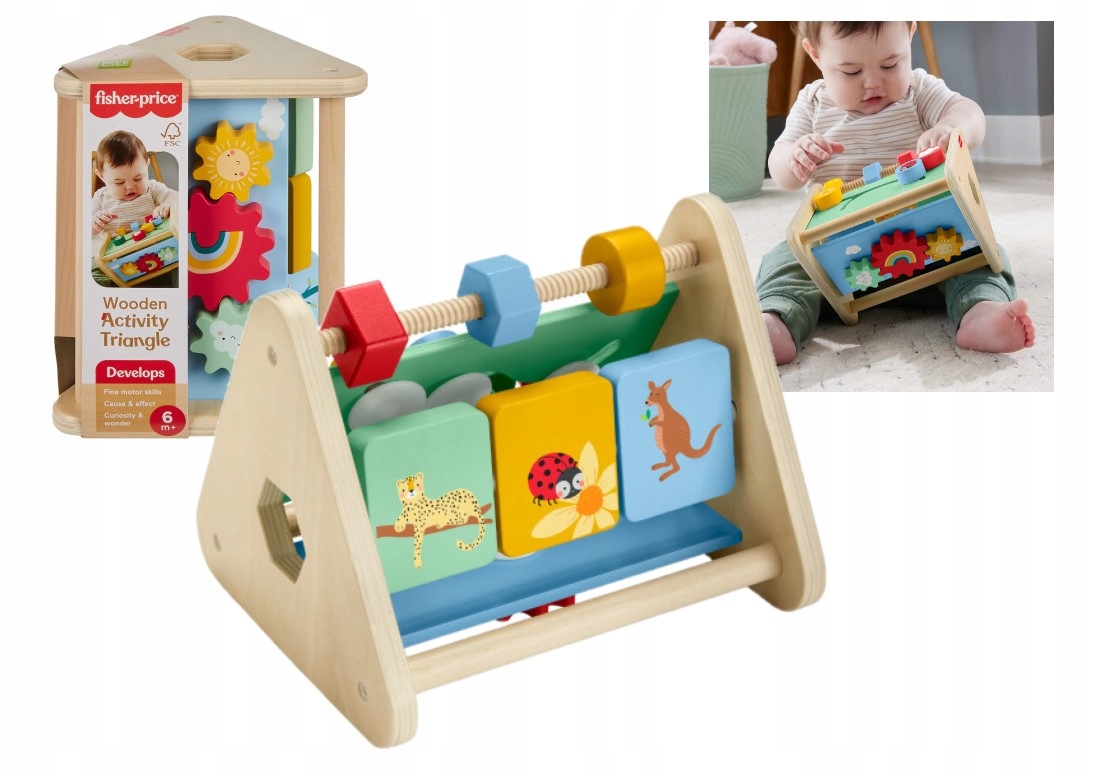 Small Greenhouse Fisher-Price Wood Preschool Toy Flower Puzzle