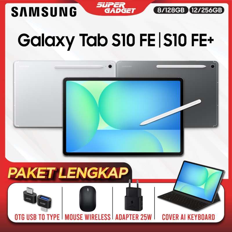 Samsung Galaxy Tab S10 FE dengan 8GB RAM dan 128GB ROM, Layar 10,9, 5G, dan S Pen. Ideal untuk Kreativitas dan Produktivitas Harian