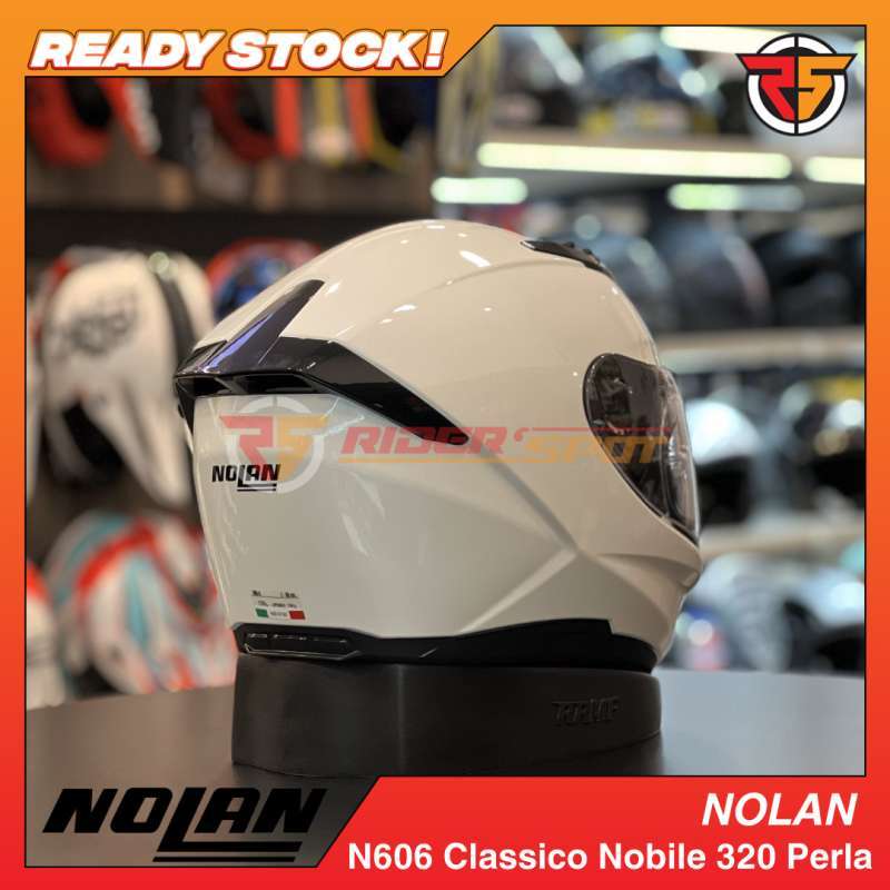 helmet nolan untuk dijual Original N-21 Visor Metal White  BikerZ Jual Helm Motor Nolan N606