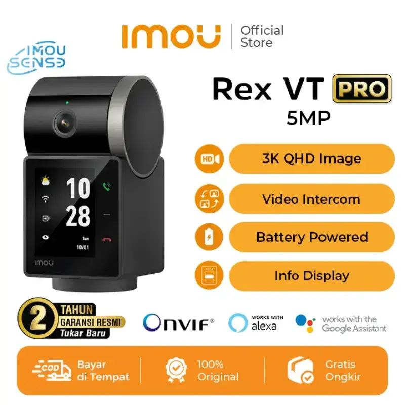 Jual Imou Rex Vt Pro 5mp 3k Kamera Smart Cctv Wi-Fi Intercom Video Call ...