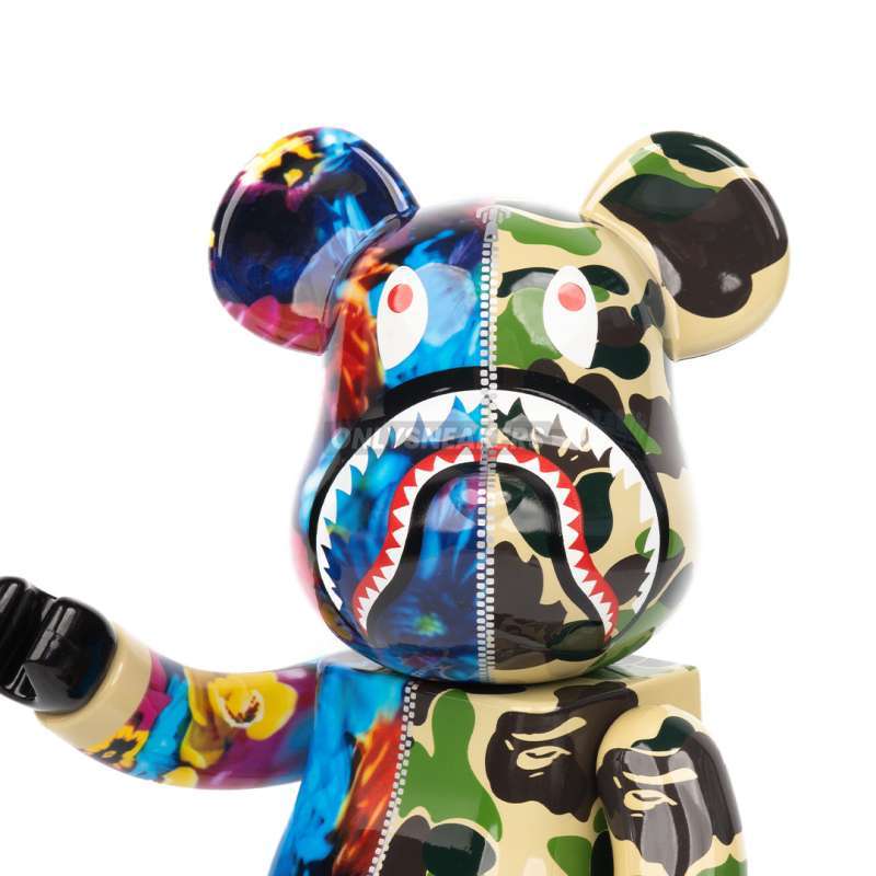 Jual Bearbrick X Bape X Mika Ninagawa Shark Green 100% & 400% Di
