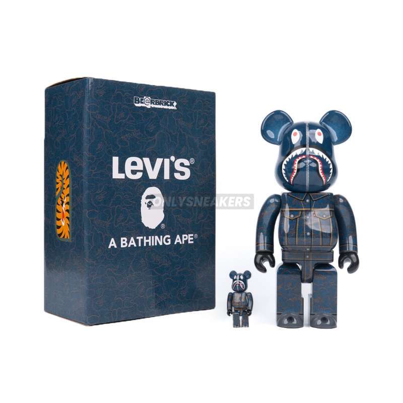 A BATHING APE - BAPE X LEVI’S BE@RBRICK 100% &amp; 400% SET BAPE x BE@RBRICK Levi's A BATHING APE 400% [New] | eBay