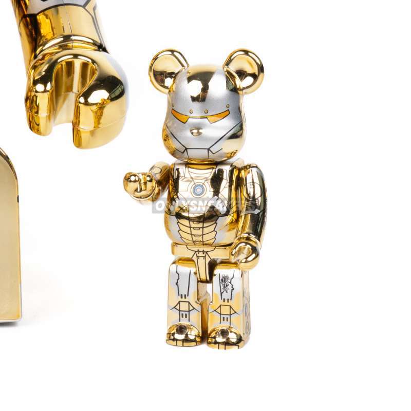 Jual Bearbrick X Hajime Sorayama X Marvel Iron Man Reverse Gold