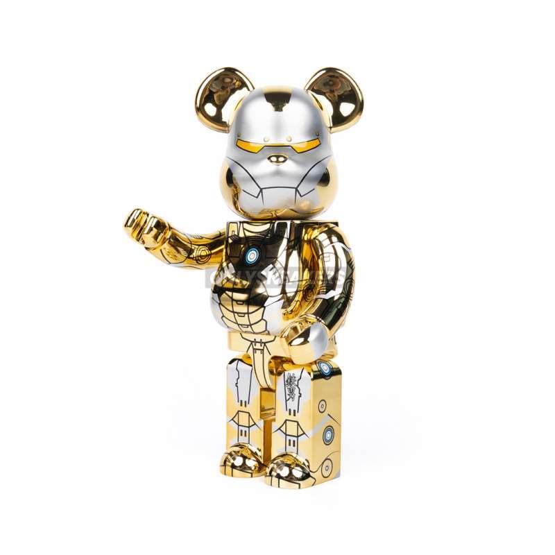 Jual Bearbrick X Hajime Sorayama X Marvel Iron Man Reverse Gold