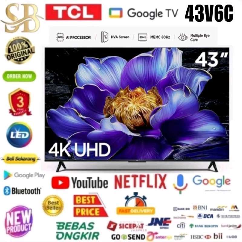 Promo Tcl 43v6c Smart Tv 43 Inch Google Tv 4k Uhd - T-screen - Dolby ...