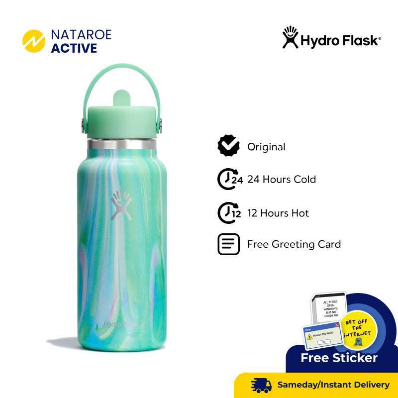 With Straw Lid 32 Oz Teal Hydro Flask Promo Hydro Flask Tumbler
