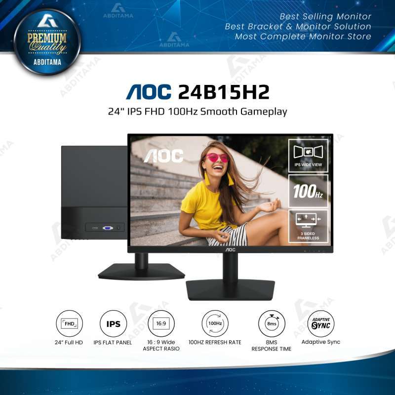 Jual Monitor Led Aoc 24b15h2 24 Ips 1080p Fhd 100hz VGA X1 Hdmi