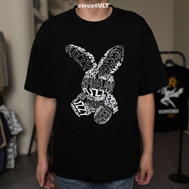 Jual Adlv Lettering Rabbit Short Sleeve T-shirt Acme De La