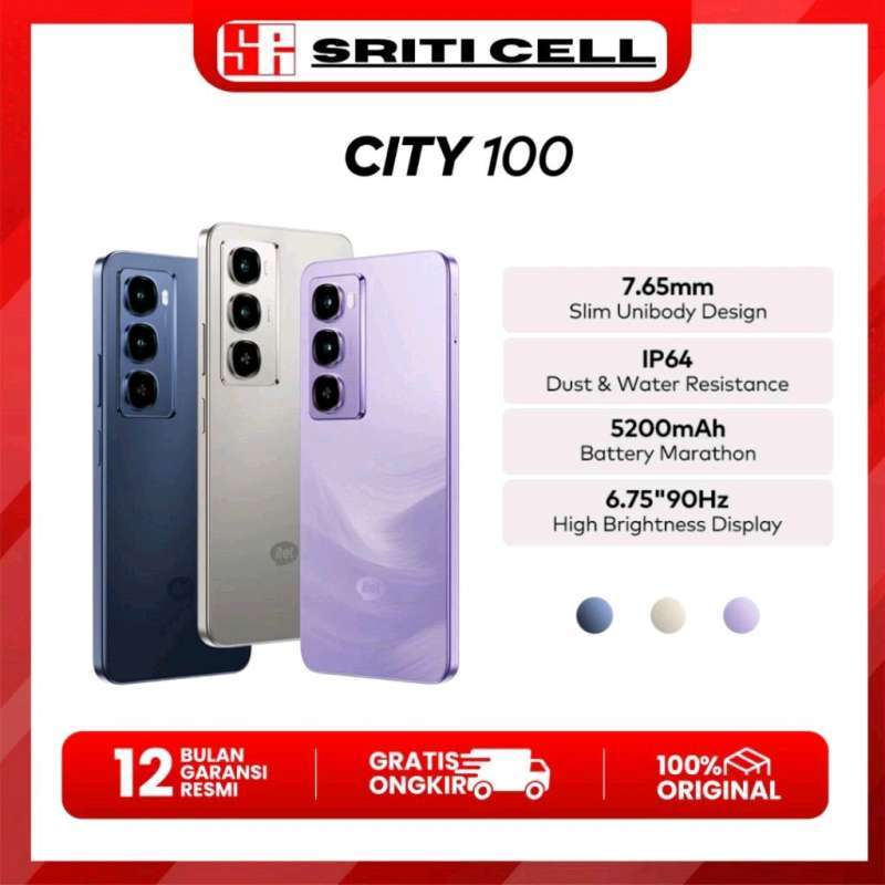 Jual Itel City 100 8/128 Garansi Resmi - Titanium RAM 6/128 Di