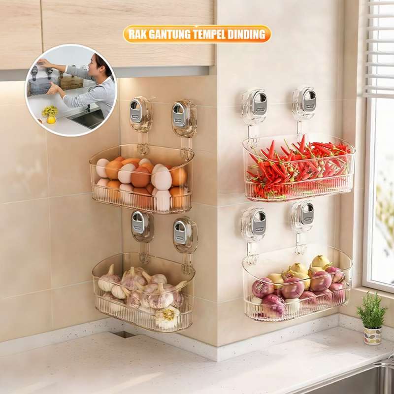 Rak Gantung Tempel Dinding Kamar Mandi