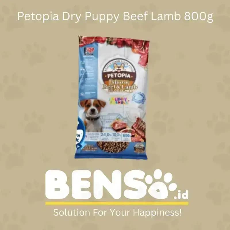 Dogfood Petopia Puppy Dry Dog Food Makanan Anak Anjing Rasa Beef Lamb  800gr