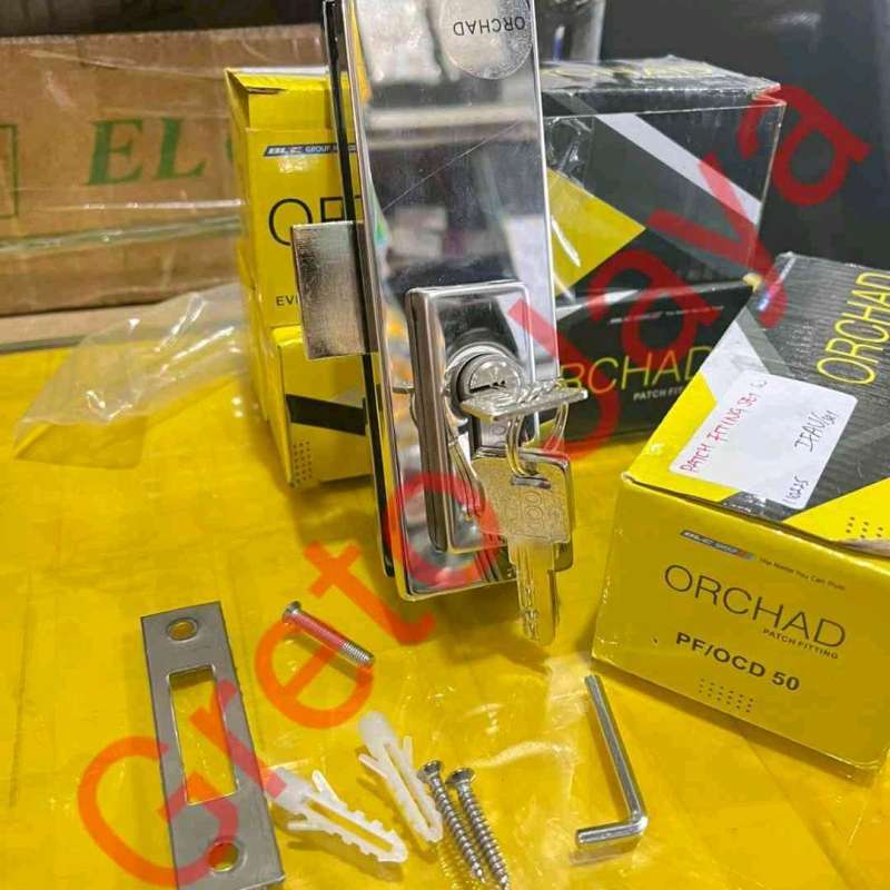 Jual ( US 10 ) Patch Path Fitting Kunci Pintu Kaca Tempered Bawah Us10 ...