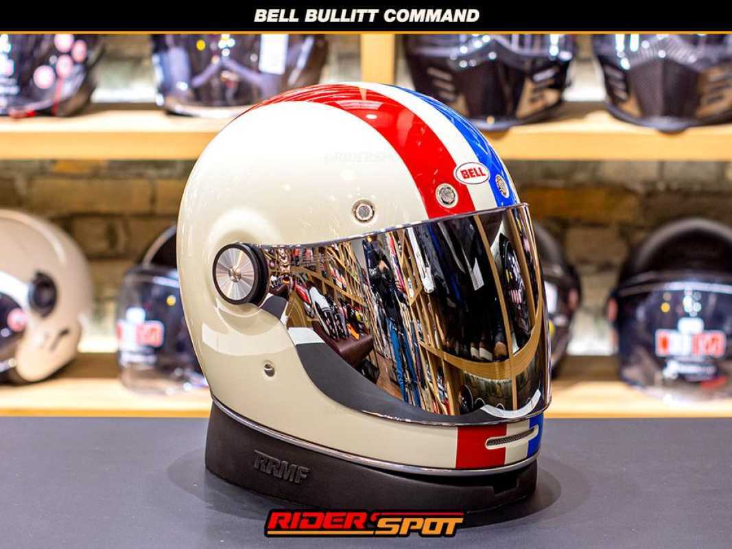 Jual Helm Bell Bullitt Command (vintage White/oxblood/blue)full