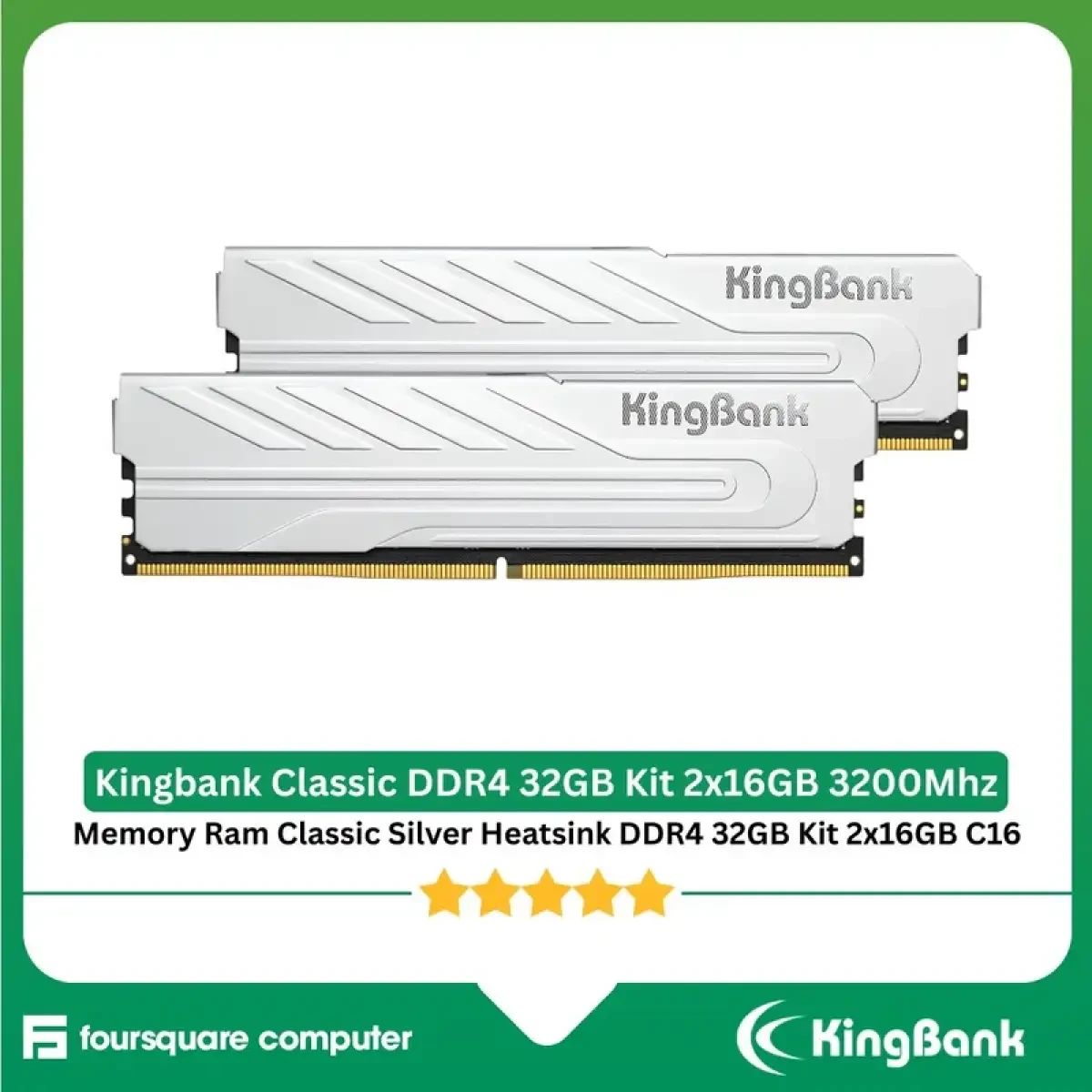Jual Kingbank Classic RAM Ddr4 32gb Kit 2x16gb 3200mhz C16 Silver