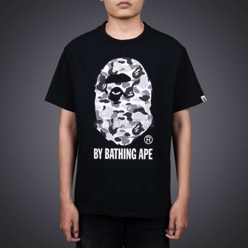 BAPE ABC CAMO BY BATHING APE GREY BLACK TEE