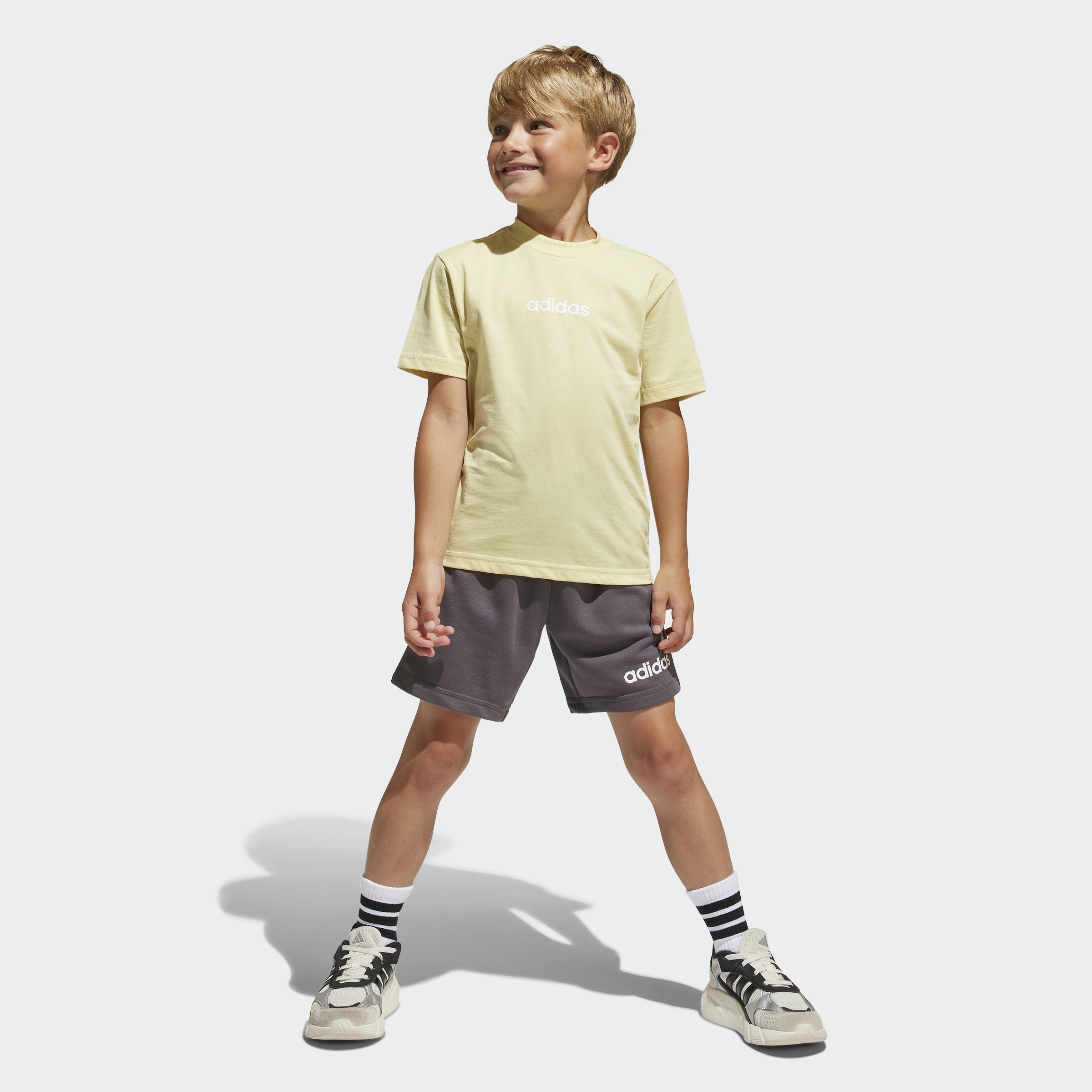 adidas Kids Suits Lk Lin T-Set Anak Powder Yellow [JC9751]