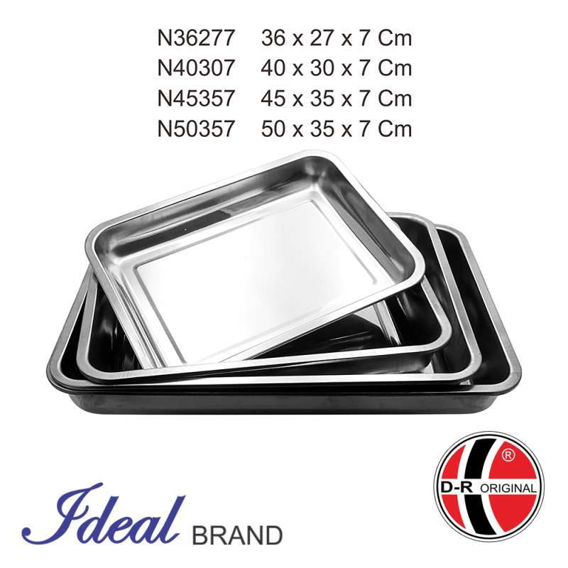 Nampan TEBAL Stainless Baking Tray Loyang Persegi IDEAL - Main Image