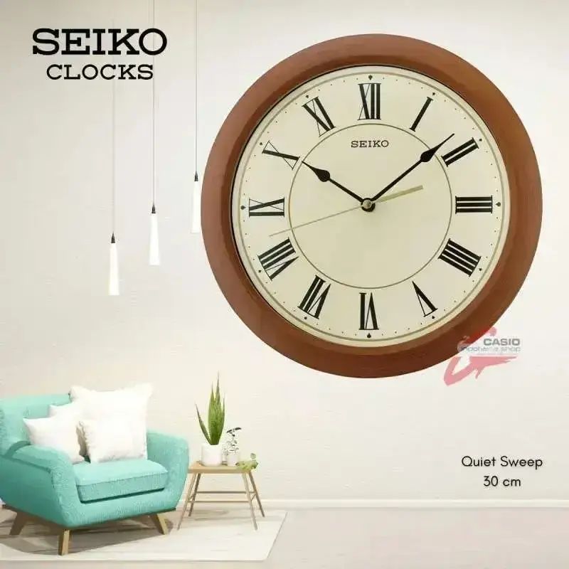Jual Jam Dinding Seiko Original Qxa713 Roman Quiet Sweep Dark
