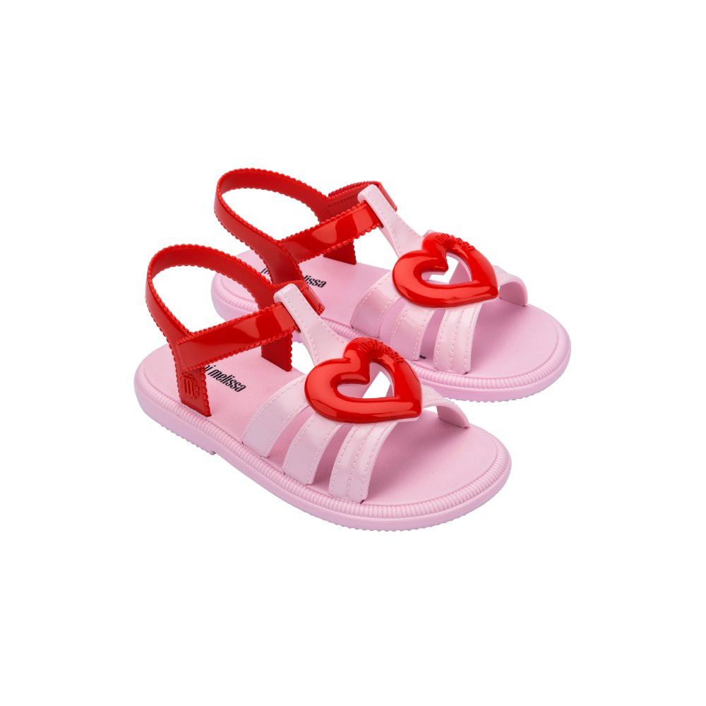 Mini Melissa Hip Lovely Inf Light Pink/Red Sandal Anak Perempuan  (36165BN5200)