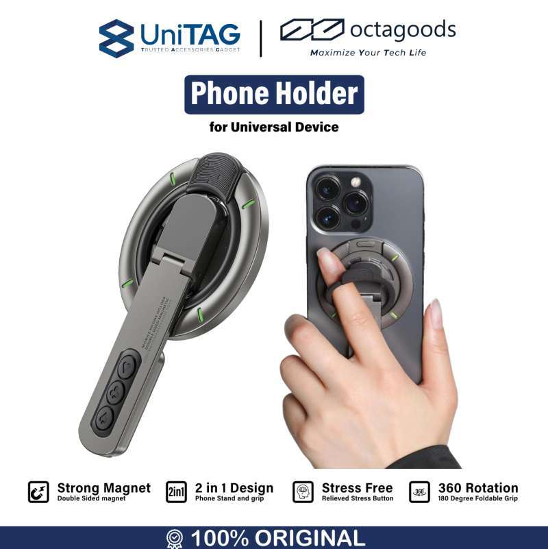 Kickstand Phone Holder Magnetic Octagoods Ring Stand iPhone Samsung 2in1  Stand Finger Grip Compatible Magsafe