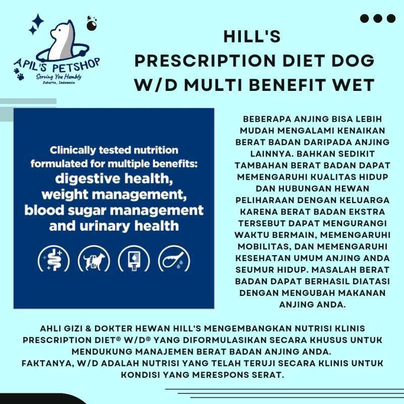 Jual Hill's Prescription Diet W/d Multi Benefit Dog Wet Makanan