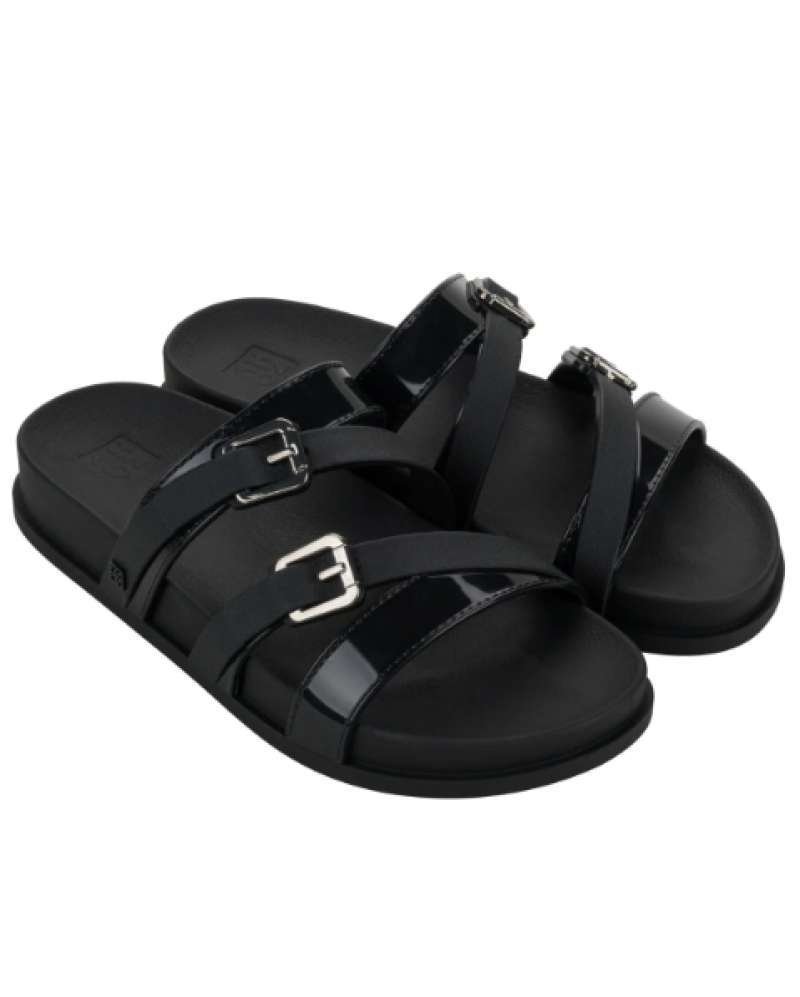 Zaxy Fine Ad Sandal Flat Wanita Black