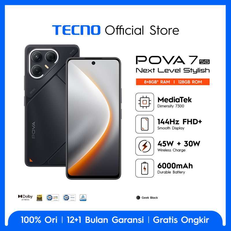 Price In Tecno New Mobile 6000 Battery TECNO POVA 5G 8+8GB*/128GB