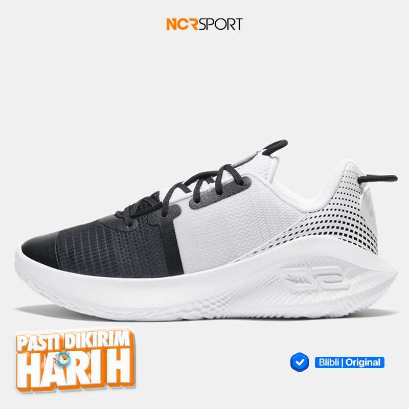 Sepatu Basket Under Armour Curry Flotro Shooting Star White Black  Original 3027638-001