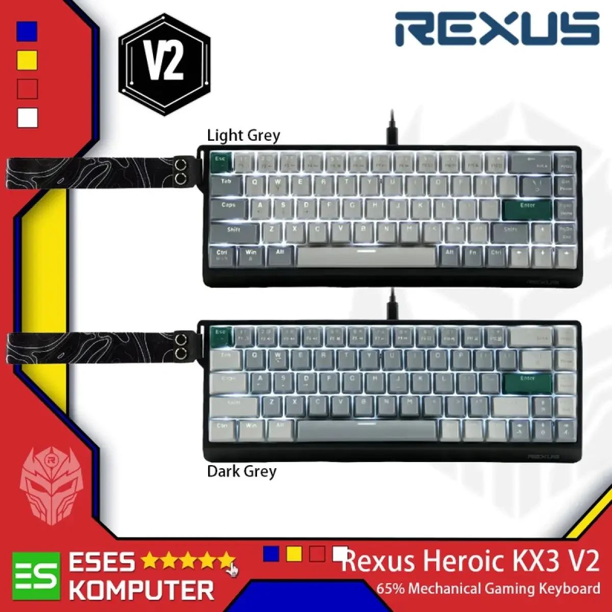 Jual Keyboard Rexus Kx3 Kx-3 V2 Heroic | 65% Mechanical ...