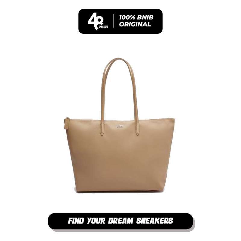 Tas Wanita Lacoste Large Concept Tote Beige (NF1888PO) Original
